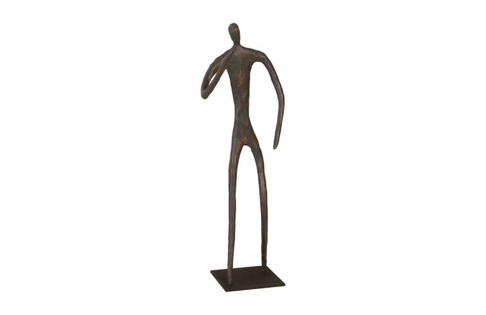 Phillips Collection - Abstract Figure on Metal Base, Bronze Finish, Elbow Bent - TH96034 view 1