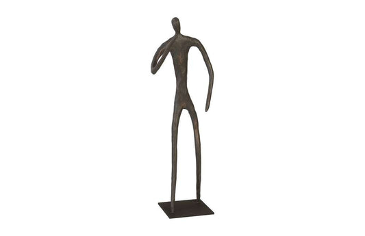 Phillips Collection - Abstract Figure on Metal Base, Bronze Finish, Elbow Bent - TH96034 veiw 1