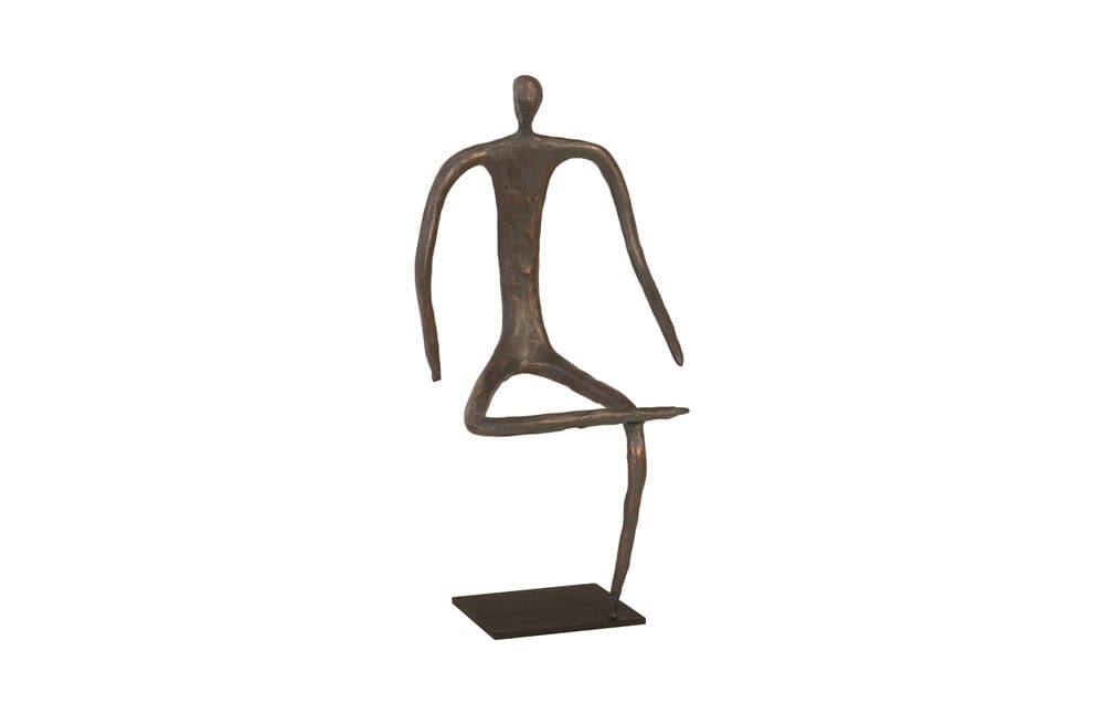 Phillips Collection - Abstract Figure on Metal Base, Bronze Finish, Leg Folded - TH96036 view 1