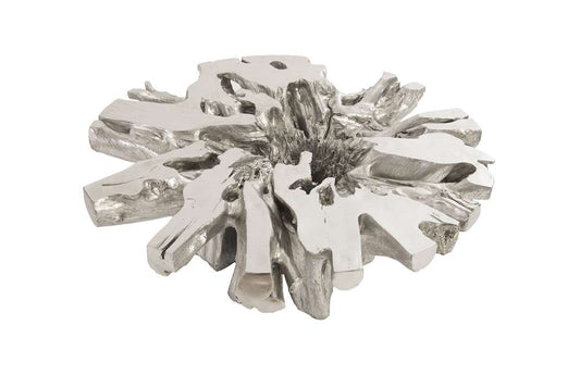 Phillips Collection - Abyss Cast Root Coffee Table With Glass, Silver Leaf - PH67967 veiw 2