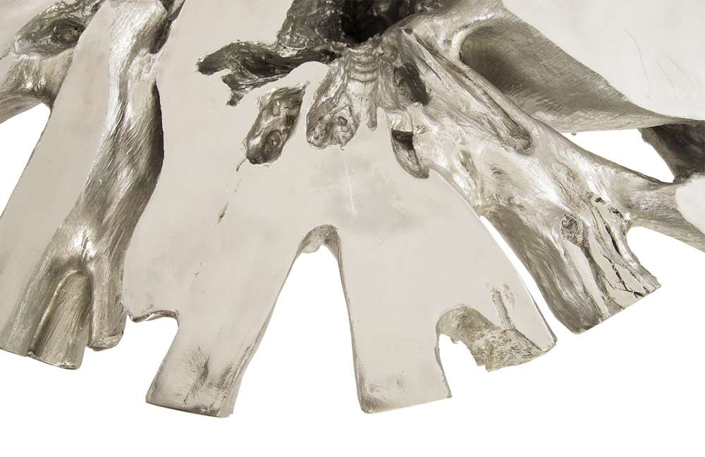 Phillips Collection - Abyss Cast Root Coffee Table With Glass, Silver Leaf - PH67967 veiw 6