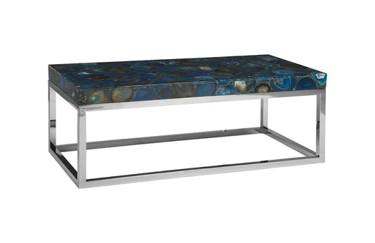 Phillips Collection - Agate Coffee Table, Stainless Steel Base - CH87923 veiw 1