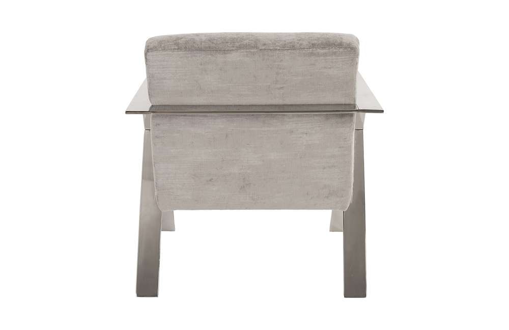 Phillips Collection - Allure Club Chair, Diva Gray , Stainless Steel Frame - PH81456 veiw 3