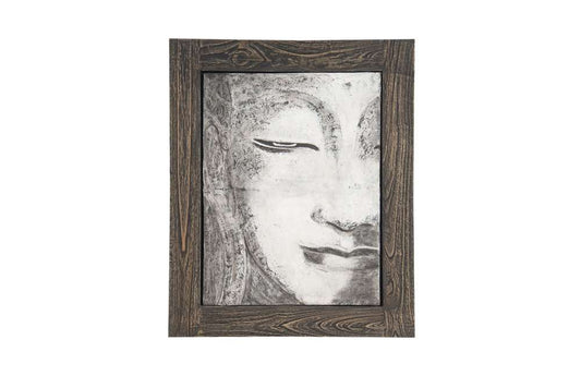 Phillips Collection - Antique Concrete Buddha Relief Wall Art, Looking Straight - ID63207 veiw 1