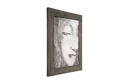 Phillips Collection - Antique Concrete Buddha Relief Wall Art, Looking Straight - ID63207 veiw 2