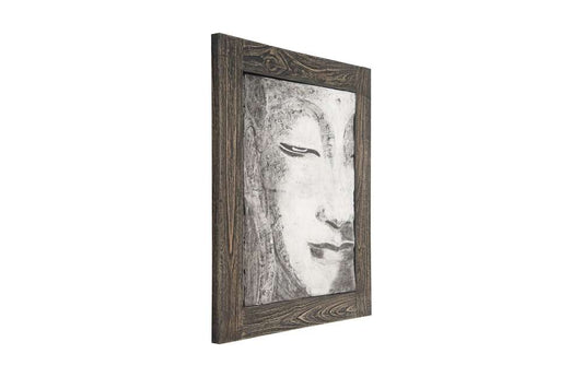 Phillips Collection - Antique Concrete Buddha Relief Wall Art, Looking Straight - ID63207 veiw 2
