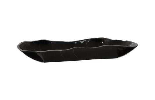 Phillips Collection - Aragonite Canoe Bowl, Black, Medium - MX106896 veiw 1
