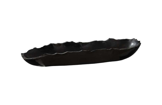 Phillips Collection - Aragonite Canoe Bowl, Black, Small - MX106696 veiw 1