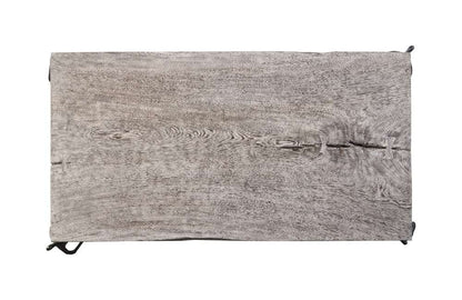 Phillips Collection - Atlas Coffee Table, Chamcha Wood, Gray Stone Finish, Metal - TH100838 veiw 2