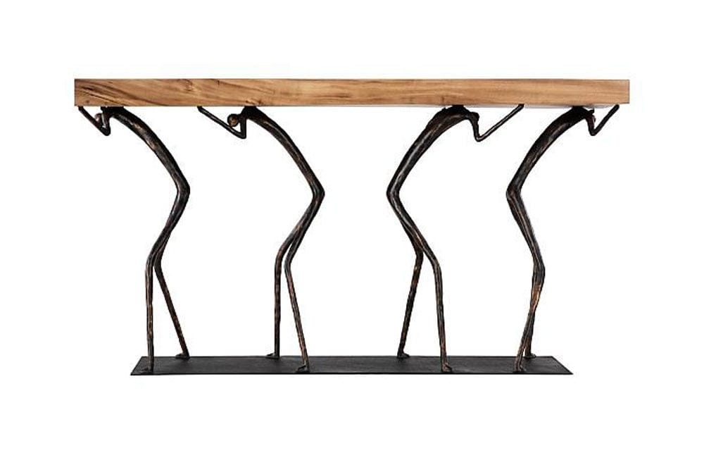 Phillips Collection - Atlas Console Table, Chamcha Wood, Natural, Metal - TH100840 view 4