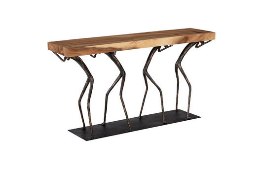 Phillips Collection - Atlas Console Table, Chamcha Wood, Natural, Metal - TH100840 veiw 2