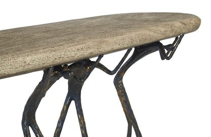 Phillips Collection - Atlas Console Table, Gray Stone Finish, Metal - TH100399 view 4