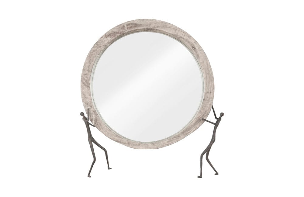 Phillips Collection - Atlas Mirror, Chamcha Wood, Gray Stone Finish, Metal - TH100834 view 1