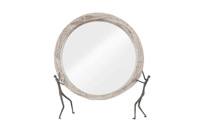 Phillips Collection - Atlas Mirror, Chamcha Wood, Gray Stone Finish, Metal - TH100834 view 1
