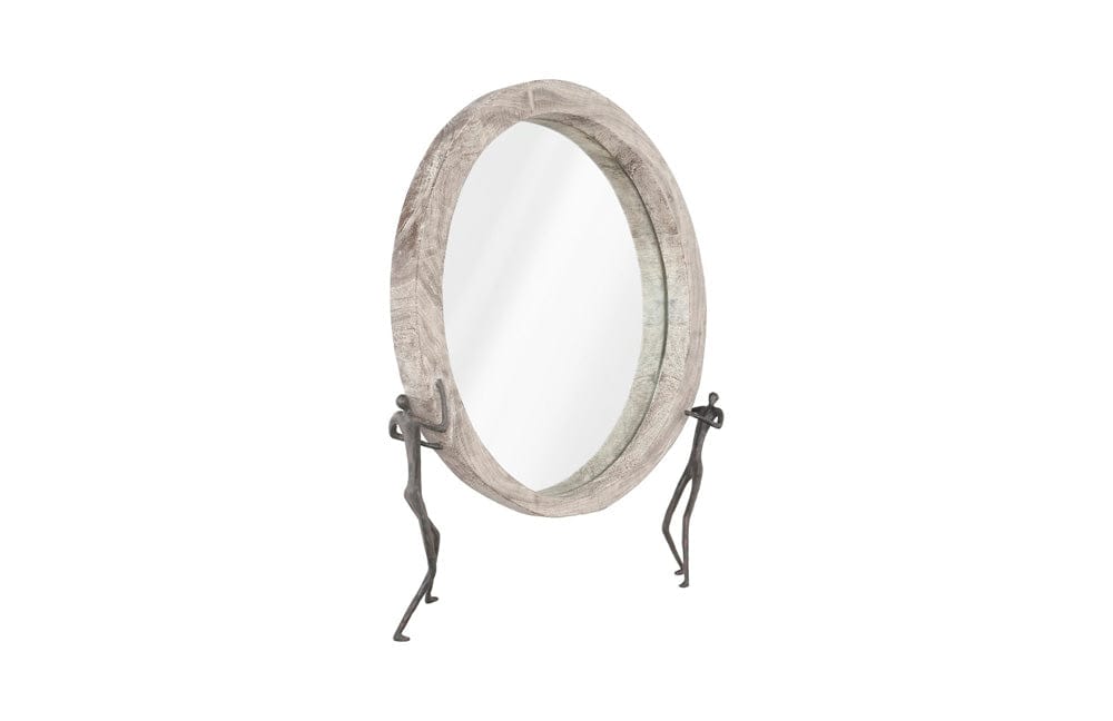 Phillips Collection - Atlas Mirror, Chamcha Wood, Gray Stone Finish, Metal - TH100834 view 2