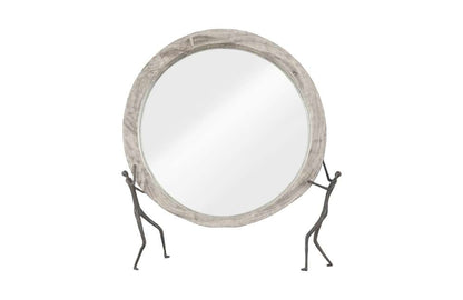 Phillips Collection - Atlas Mirror, Chamcha Wood, Gray Stone Finish, Metal - TH100834 veiw 1