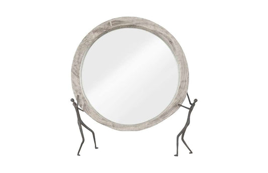 Phillips Collection - Atlas Mirror, Chamcha Wood, Gray Stone Finish, Metal - TH100834 veiw 1