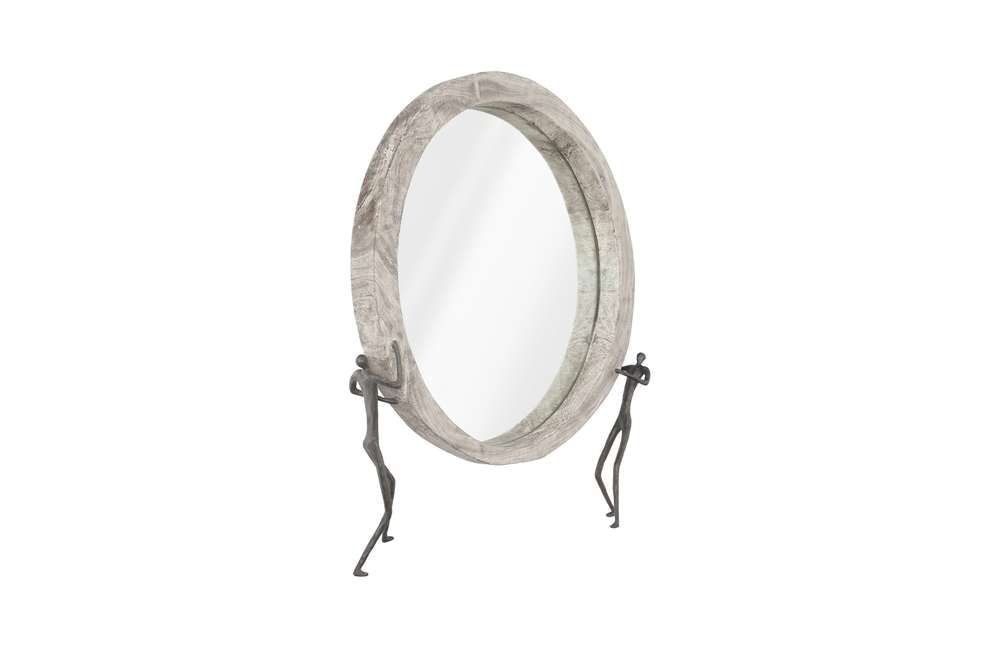 Phillips Collection - Atlas Mirror, Chamcha Wood, Gray Stone Finish, Metal - TH100834 veiw 2