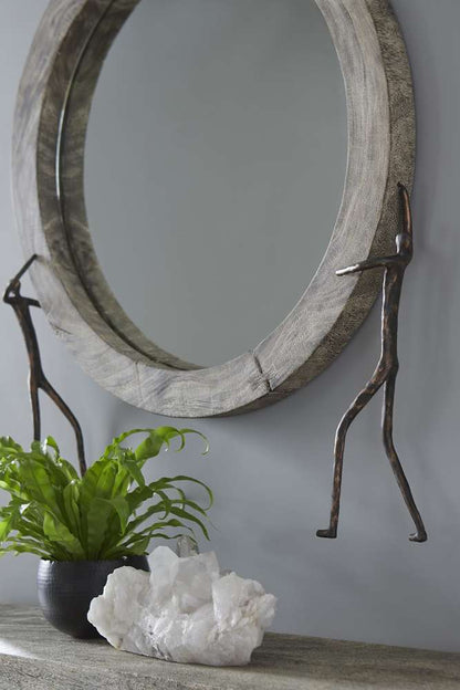 Phillips Collection - Atlas Mirror, Chamcha Wood, Gray Stone Finish, Metal - TH100834 veiw 4