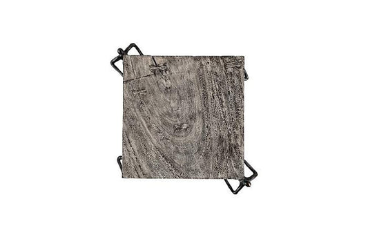 Phillips Collection - Atlas Side Table, Chamcha Wood, Gray Stone Finish, Metal - TH100837 view 2