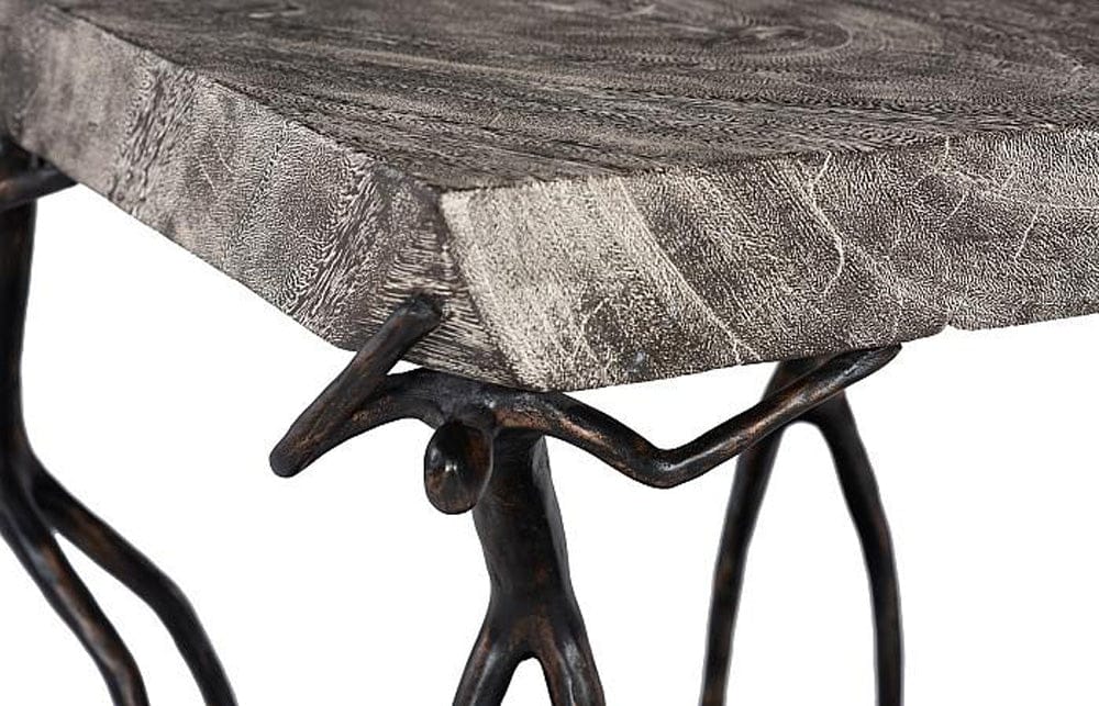 Phillips Collection - Atlas Side Table, Chamcha Wood, Gray Stone Finish, Metal - TH100837 view 3