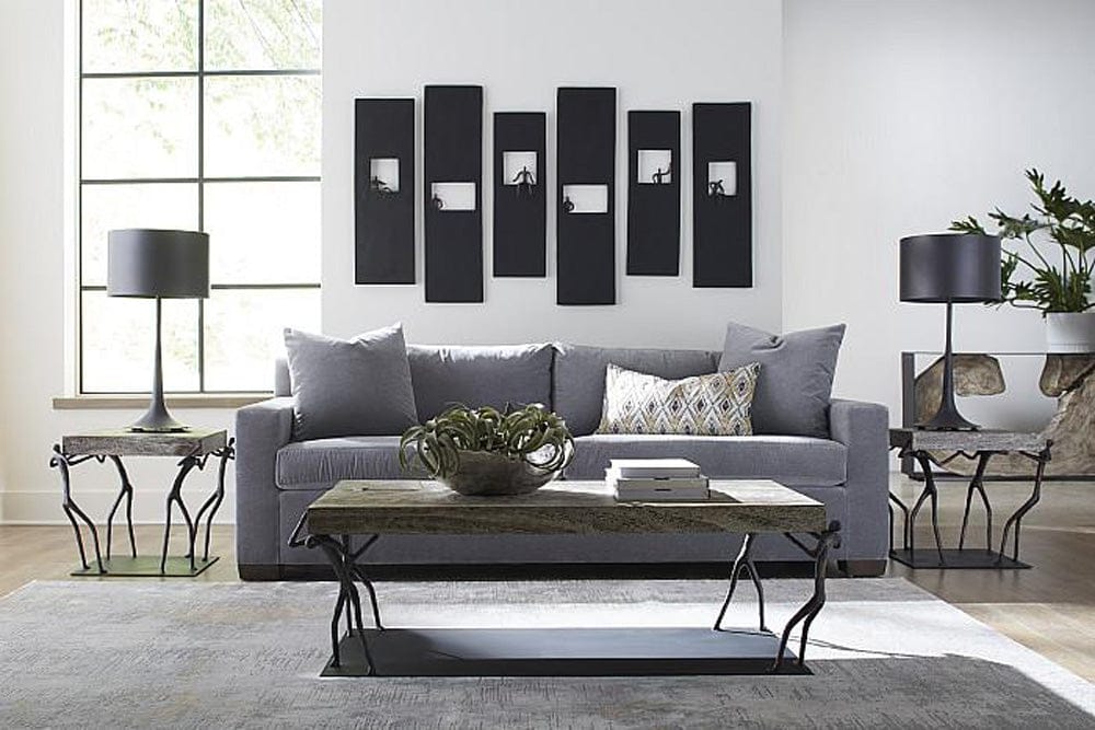 Phillips Collection - Atlas Side Table, Chamcha Wood, Gray Stone Finish, Metal - TH100837 view 6