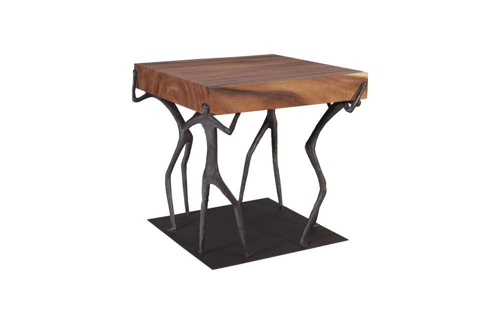 Phillips Collection - Atlas Side Table, Chamcha Wood, Natural, Metal - TH101824 veiw 1