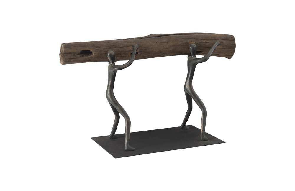Phillips Collection - Atlas Tabletop Sculpture, Log Lift, With Base - TH100851 veiw 4