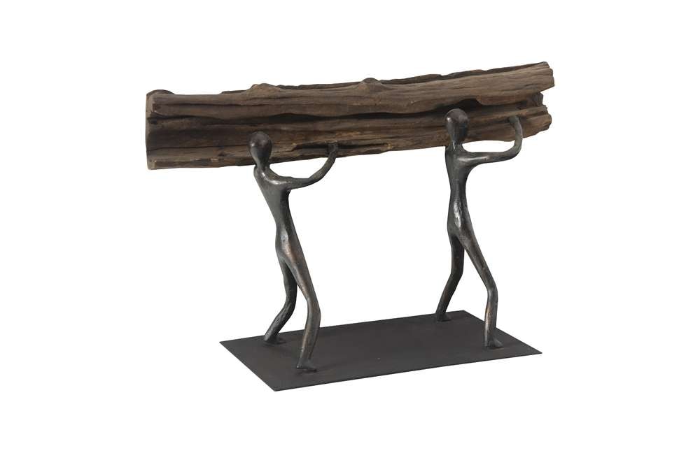 Phillips Collection - Atlas Tabletop Sculpture, Log Lift, With Base - TH100851 veiw 5