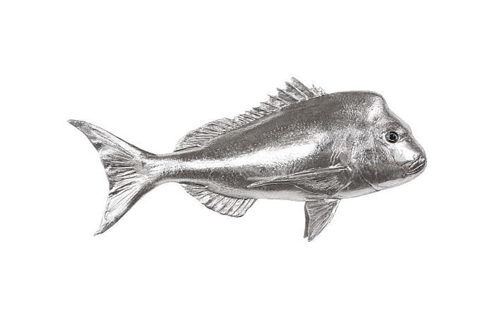 Phillips Collection - Australian Snapper Fish Wall Sculpture, Resin, Silver Leaf - PH64555 view 1