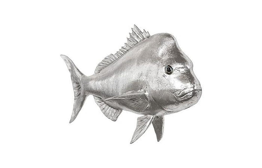 Phillips Collection - Australian Snapper Fish Wall Sculpture, Resin, Silver Leaf - PH64555 view 2