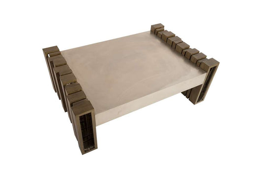Phillips Collection - Barcode Coffee Table, Mahogany, Stainless Steel - PH76981 veiw 2