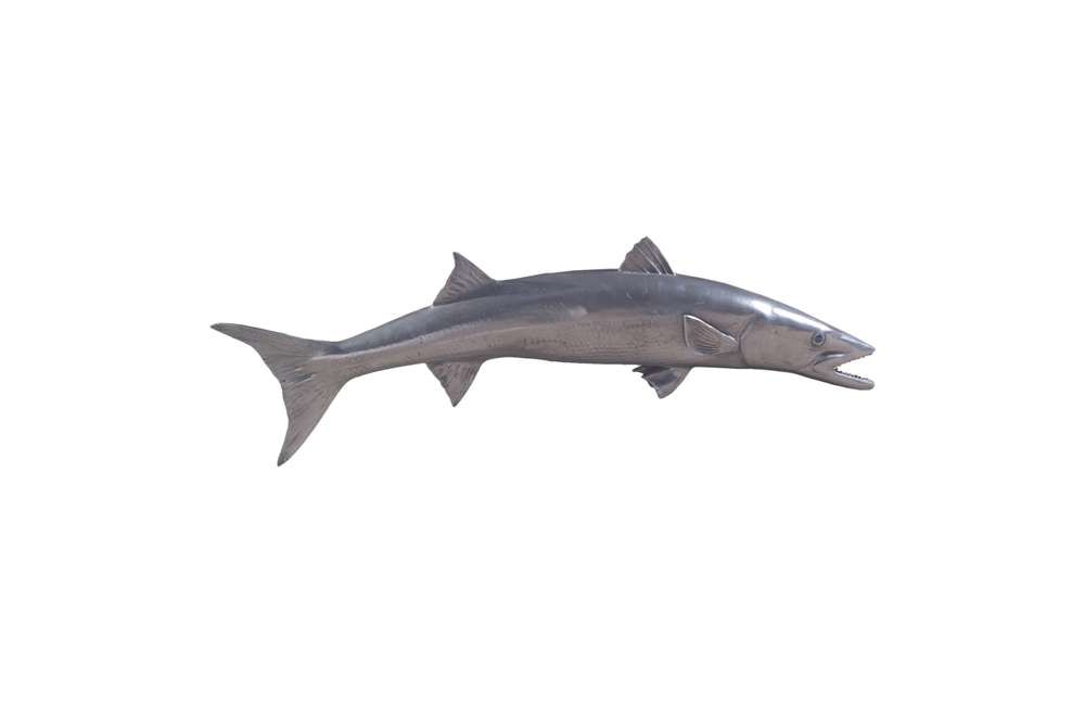 Phillips Collection - Barracuda Fish Wall Sculpture, Resin, Polished Aluminum Finish - PH64559 veiw 1