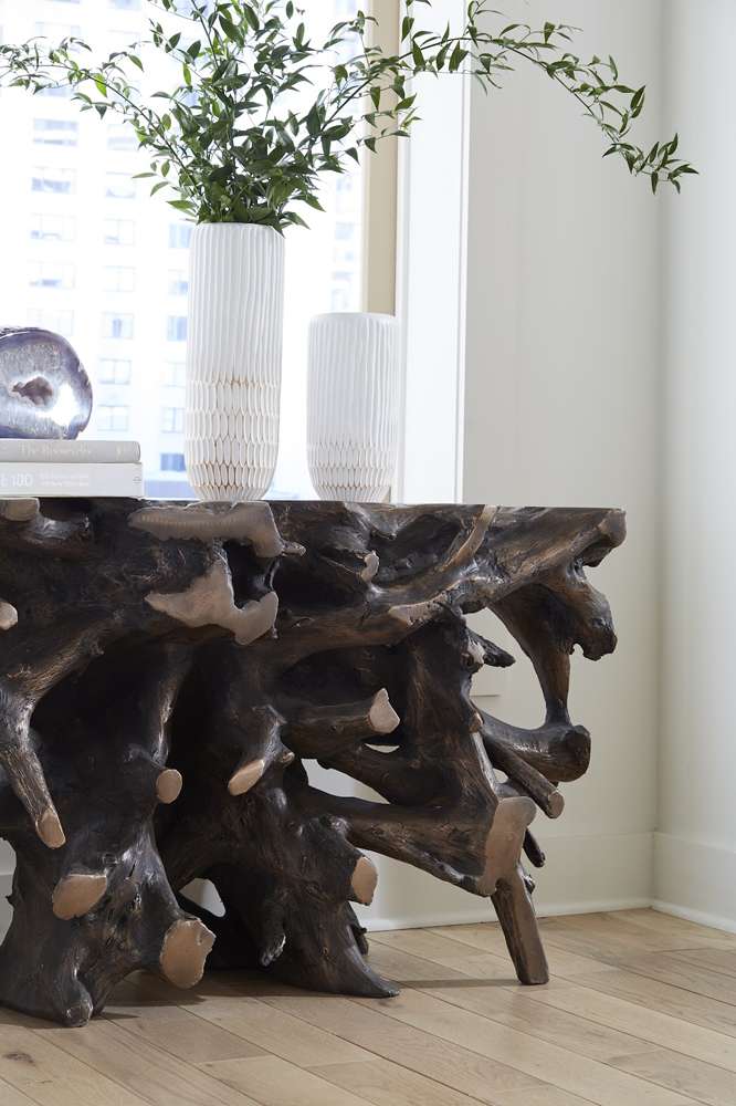 Phillips Collection - Beau Cast Root Console Table, Bronze - PH92550 veiw 5