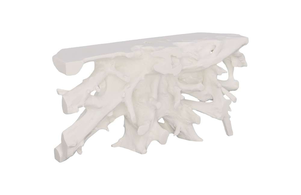 Phillips Collection - Beau Cast Root Console Table, Gel Coat White - PH86004 veiw 1