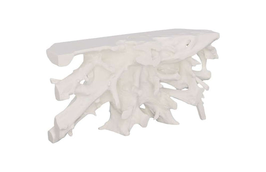 Phillips Collection - Beau Cast Root Console Table, Gel Coat White - PH86004 veiw 1