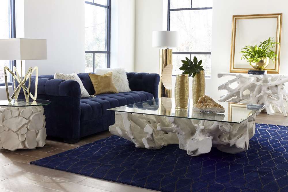 Phillips Collection - Beau Cast Root Console Table, Gel Coat White - PH86004 veiw 4