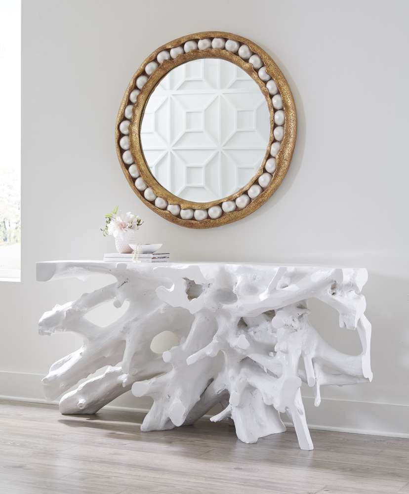 Phillips Collection - Beau Cast Root Console Table, Gel Coat White - PH86004 veiw 6