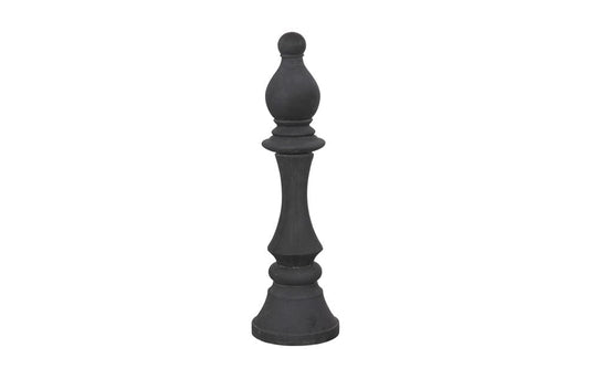 Phillips Collection - Bishop Chess Sculpture, Cast Stone Black, Small - PH118745 view 1
