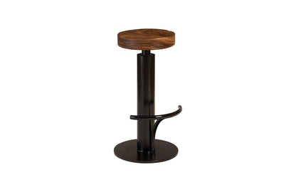 Phillips Collection - Black Iron Bar Stool, Swivel Seat, Natural - TH94610 view 1