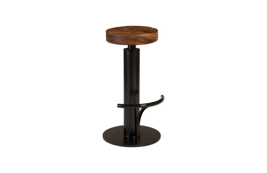 Phillips Collection - Black Iron Bar Stool, Swivel Seat, Natural - TH94610 view 1