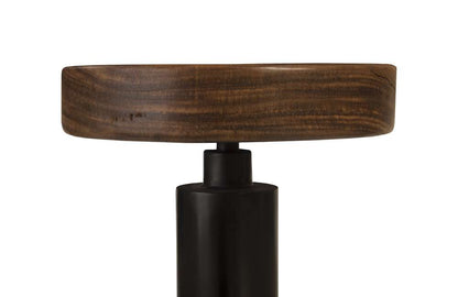 Phillips Collection - Black Iron Bar Stool, Swivel Seat, Natural - TH94610 veiw 3