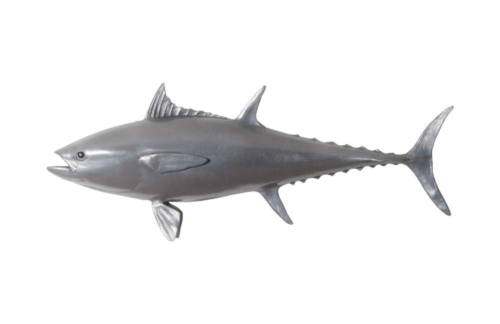 Phillips Collection - Bluefin Tuna Fish Wall Sculpture, Resin, Polished Aluminum Finish - PH64548 veiw 1