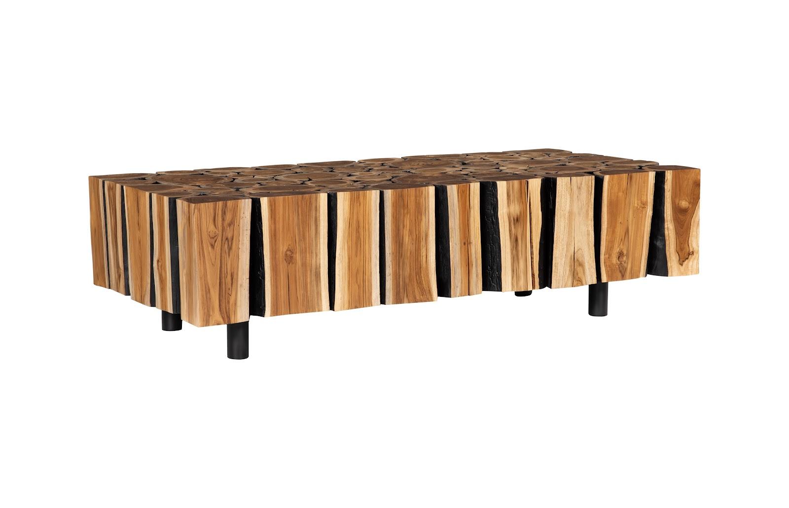 Phillips Collection - Boscage Coffee Table on Black Metal Legs, Rectangular - TH81393 veiw 2