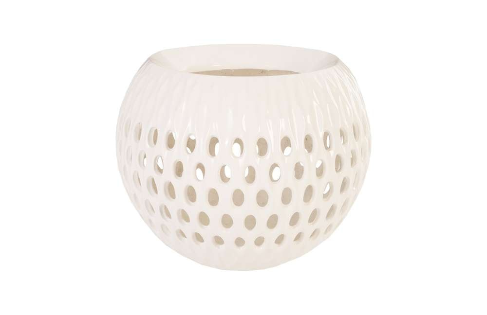 Phillips Collection - Breathe Planter, Gel Coat White - PH80652 veiw 1