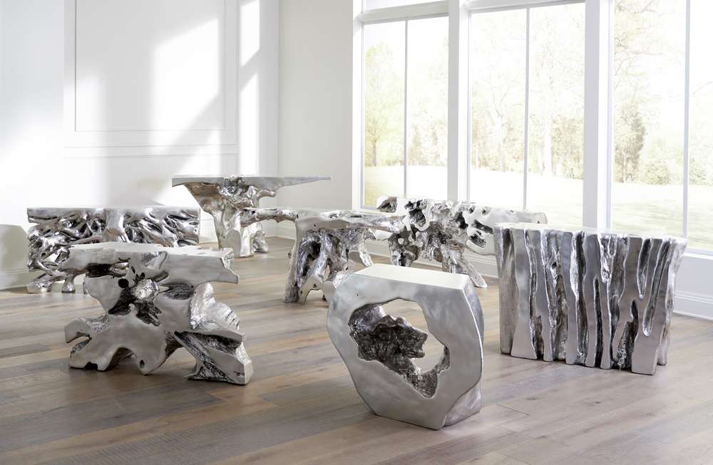 Phillips Collection - Brivo Freeform Console Table, Silver Leaf - PH64352 veiw 3
