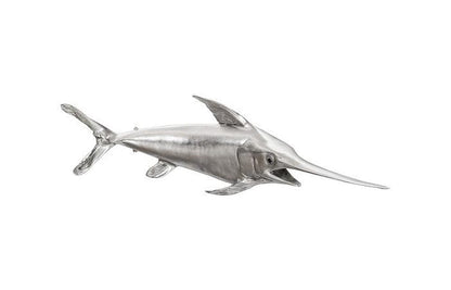 Phillips Collection - Broadbill Swordfish Fish Wall Sculpture, Resin, Silver Leaf - PH62416 view 1