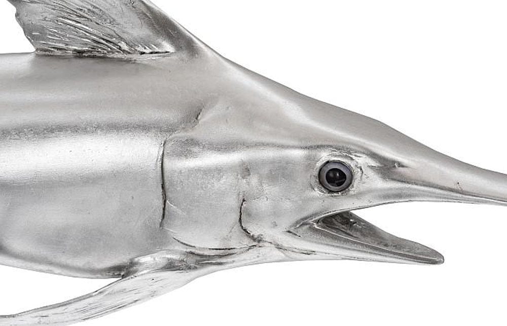 Phillips Collection - Broadbill Swordfish Fish Wall Sculpture, Resin, Silver Leaf - PH62416 view 2