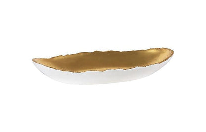 Phillips Collection - Broken Egg Bowl, White and Gold Leaf, Extra Large - PH67549 view 1