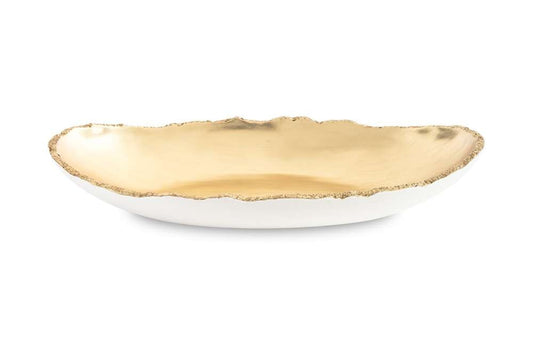 Phillips Collection - Broken Egg Bowl, White and Gold Leaf, Extra Large - PH67549 veiw 1